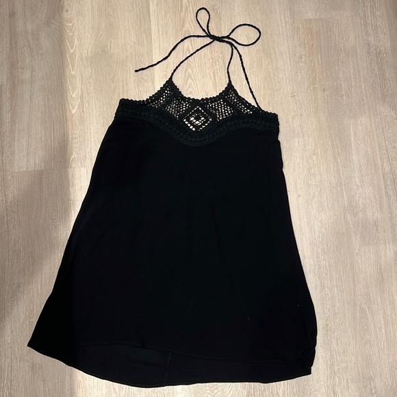 BLACK CROCHET SLIP DRESS FOR SUMMER! Anthropologie Brand. - Picture 1 of 4